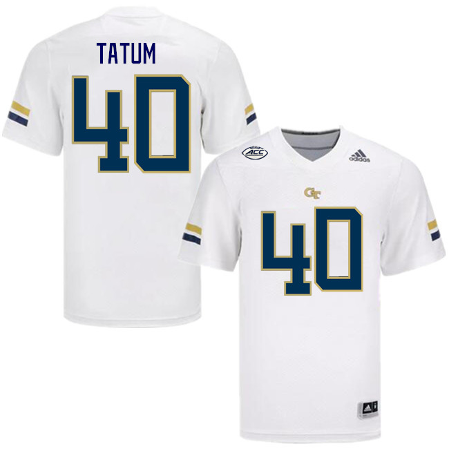 Men-Youth #40 Trenilyas Tatum Georgia Tech Yellow Jackets 2023 College Football Jerseys Stitched-Whi